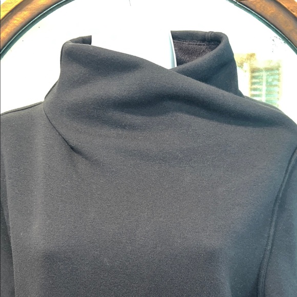 Athleta Cozy Karma Black Mock Neck Fleece Dress S - Picture 4 of 9